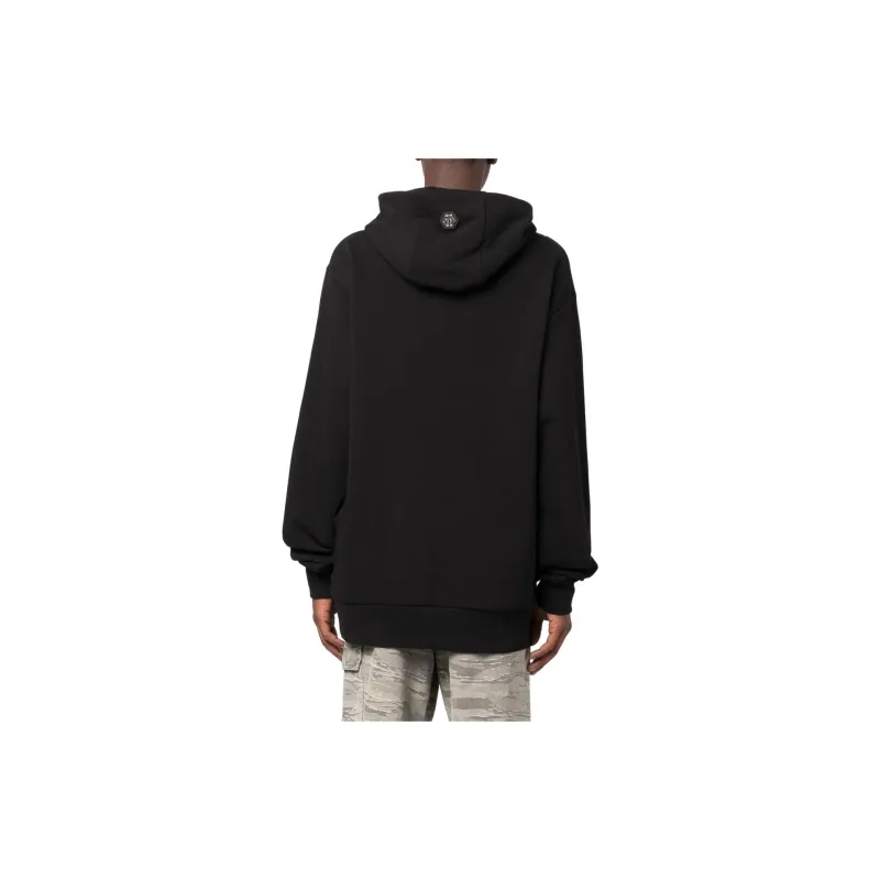 PHILIPP PLEIN Chain Print Cotton Hoodie-2