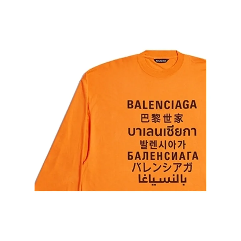 Balenciaga Languages Longsleeve T Shirt-3