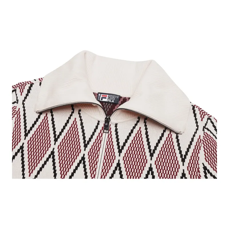 FILA Cardigan Jackets Coats Women's Light Pink Wheat-2