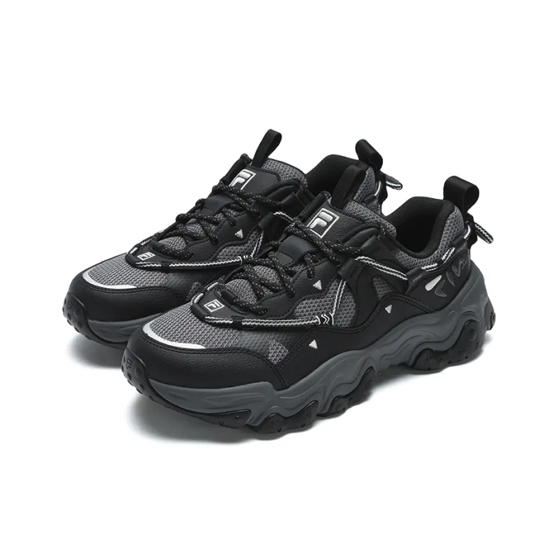 FILA Cat Paw 5th Generation Slip Resistant Moisture Wicking Coverage Low Top Running Shoes Men's Black Gray-2