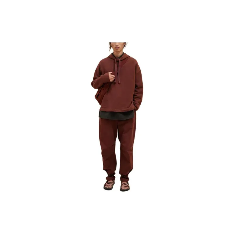 Lemaire Plain Drop Shoulder Drawstring Hoodie-1