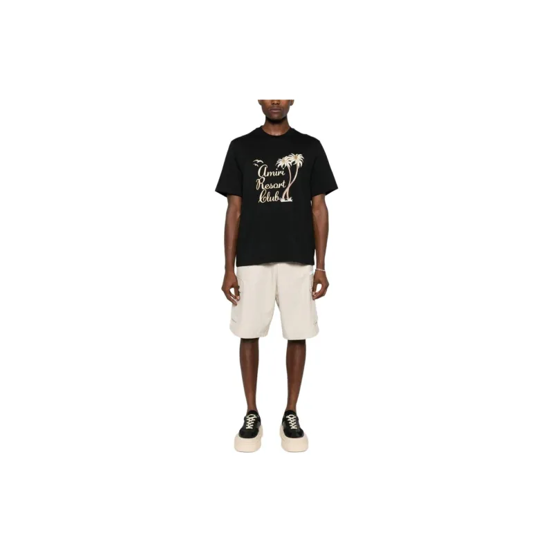 AMIRI Palm Tree Printed Crewneck T Shirt-1