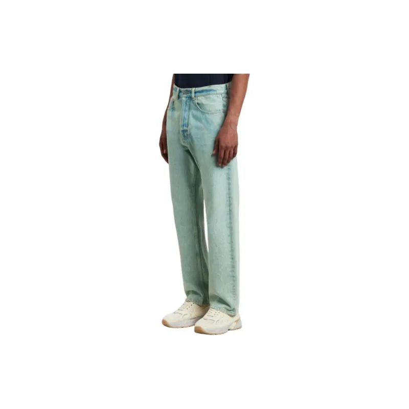 PALM ANGELS Overdyed Straight Leg Jeans-4