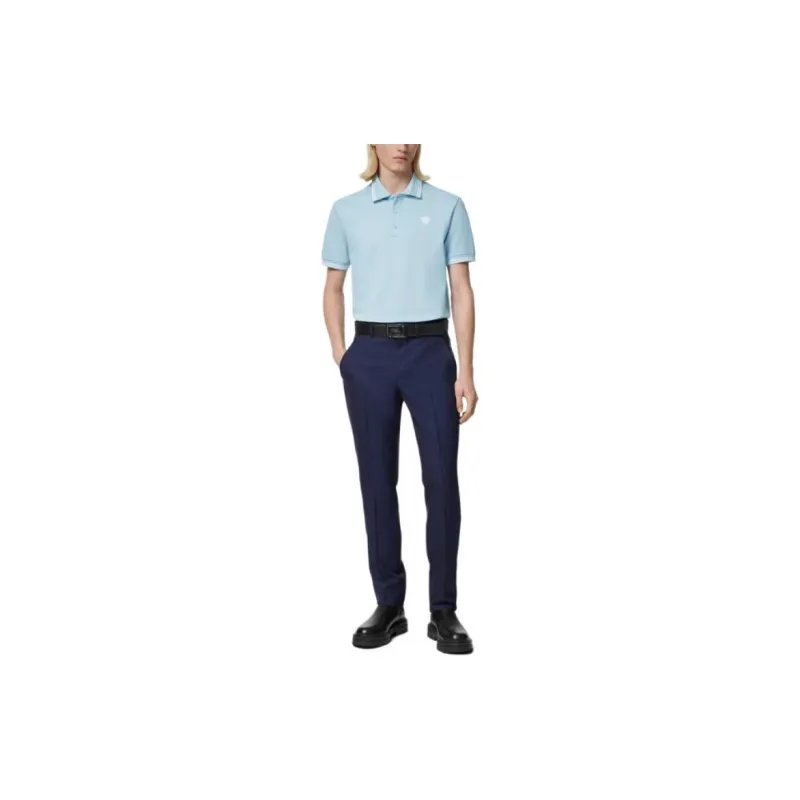 VERSACE Polo Shirt Men's Light Blue-1