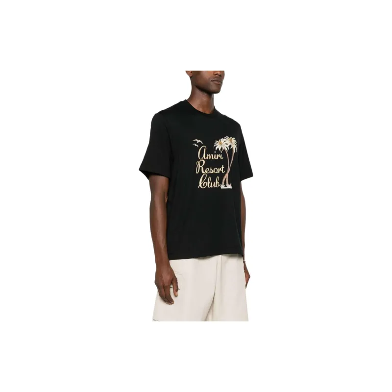 AMIRI Palm Tree Printed Crewneck T Shirt-3