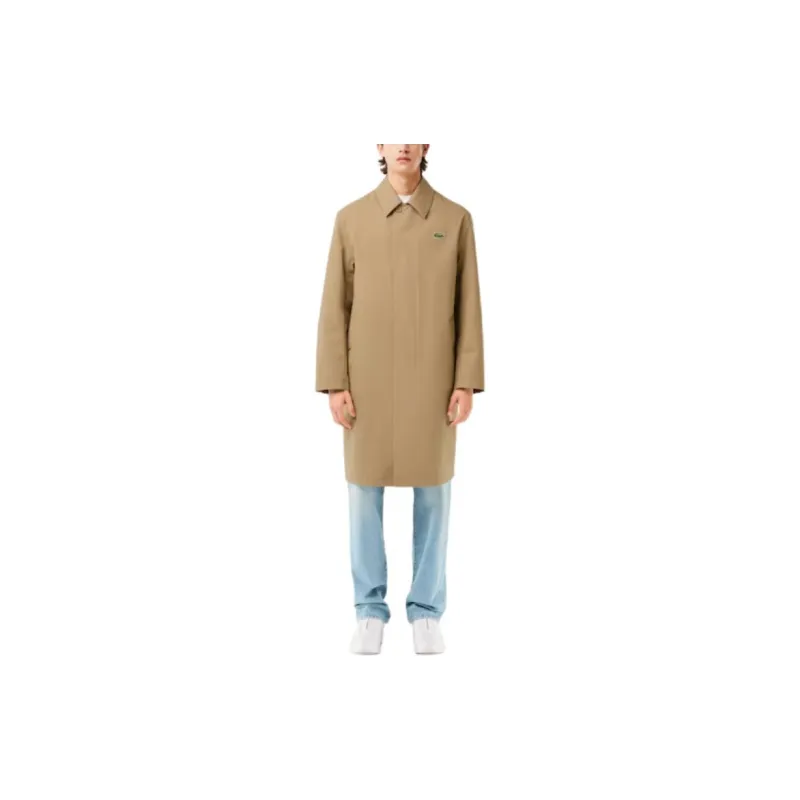 LACOSTE Trench Coat Men's Beige-1
