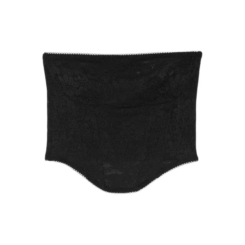 Victoria's Secret PINK Bralettes Tops The Cinched Lace StraplessCorset/PB Bra Women's Pure Black-0