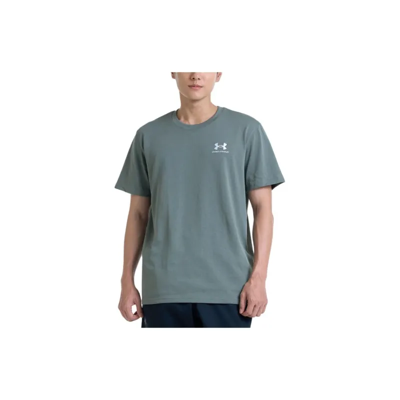 Under Armour T Shirt Men's Gray Green-2