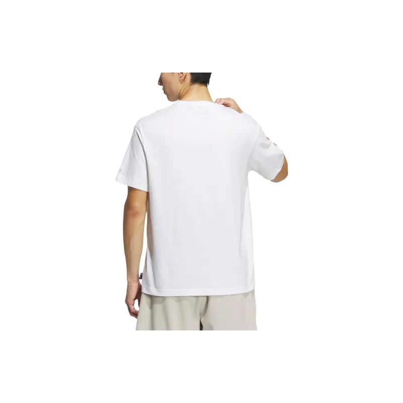 Adidas T Shirts Men White-2