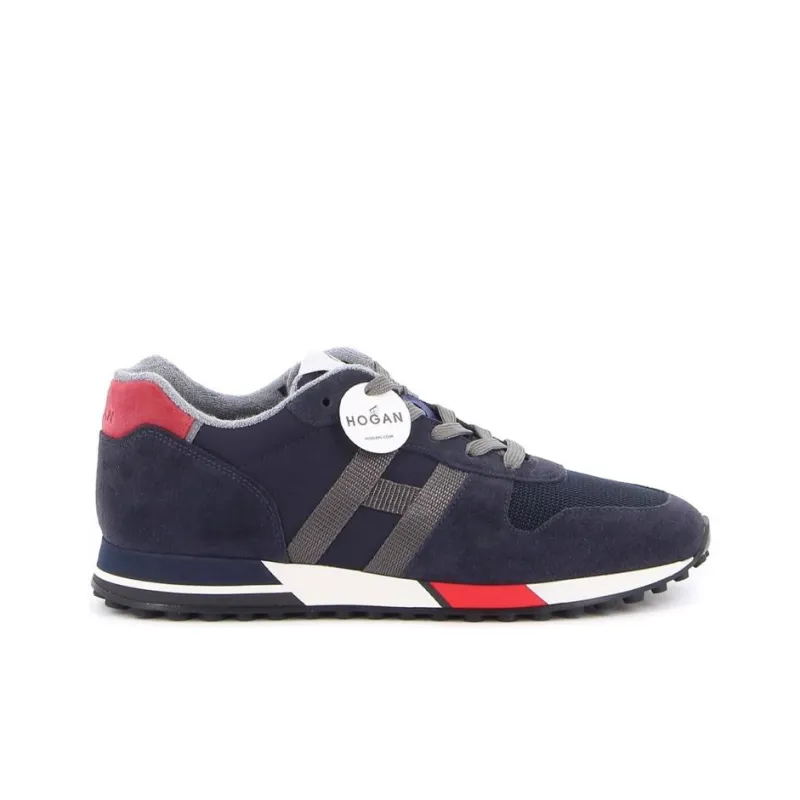 HOGAN H383 Slip-Resistant Low-Top Sports Casual Shoes Men's Blue-1