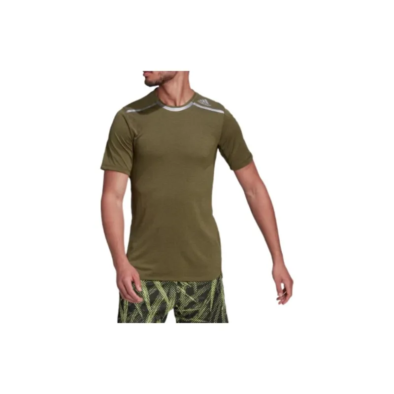 Adidas T Shirts Men Olive Green-2