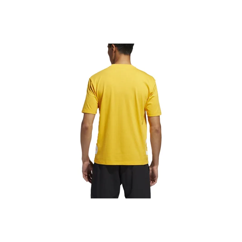 Adidas Set in Sleeve T Shirt Men's Yellow-5