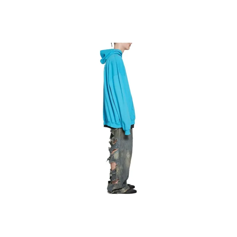 Balenciaga SS23 Sweatshirt Loose Fit Men's Blue-4
