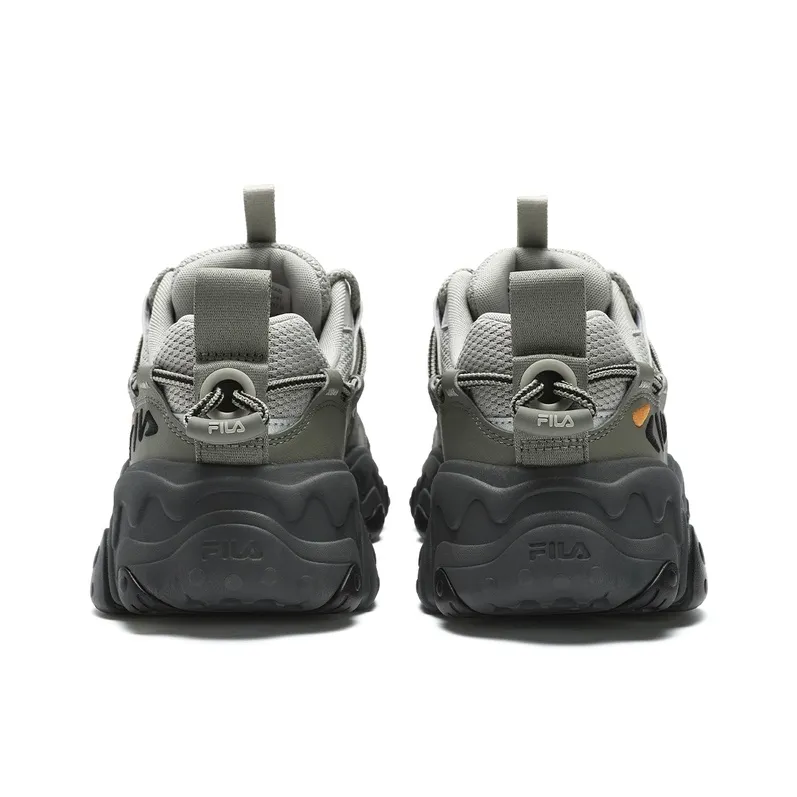 FILA FLUID 5 Anti-Slip Wear-Resistant Low-Top Running Shoes Men's Gray Green-4