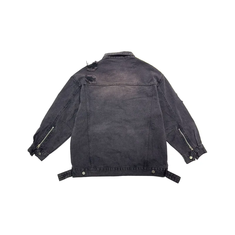 YINLEI Denim Jacket Unisex Black-1