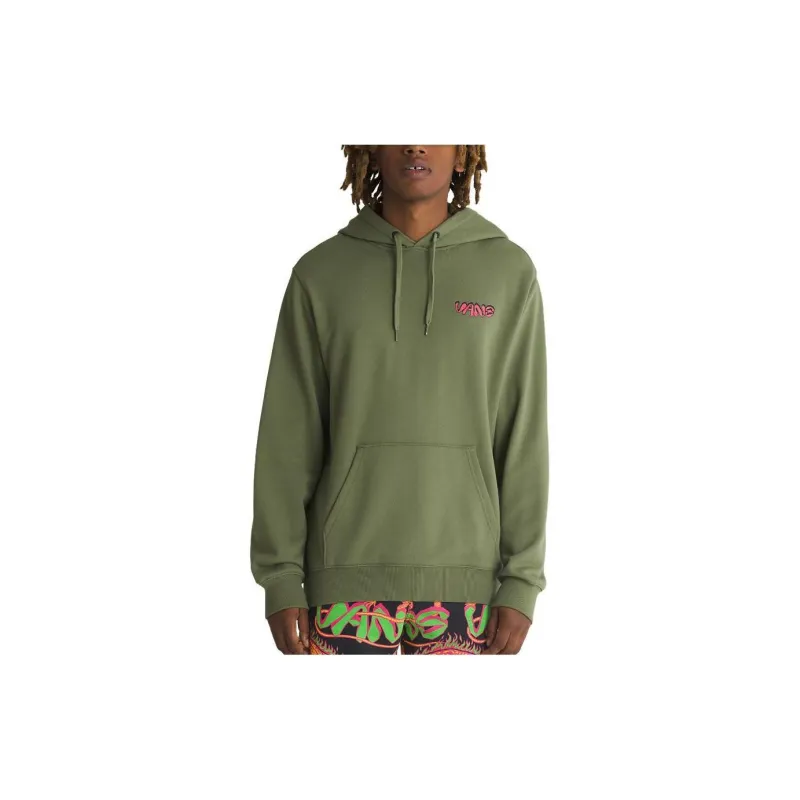 Vans Fiery Friend Pullover Hoodie Sweatshirt Men's Green-3