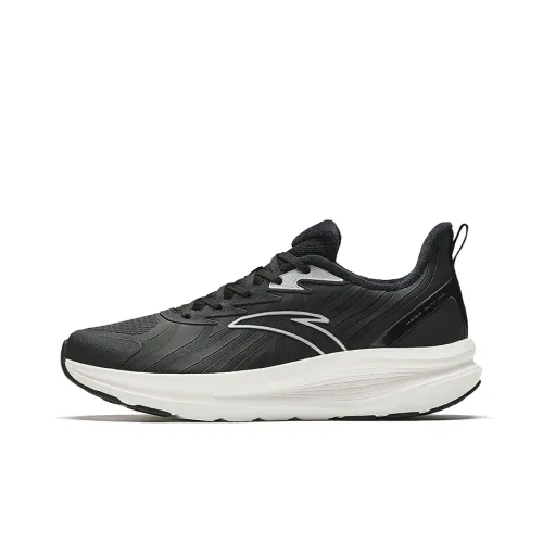 Anta Cloud Journey Anti-Slip Wear-Resistant Low-Top Running Shoes Men's Black White