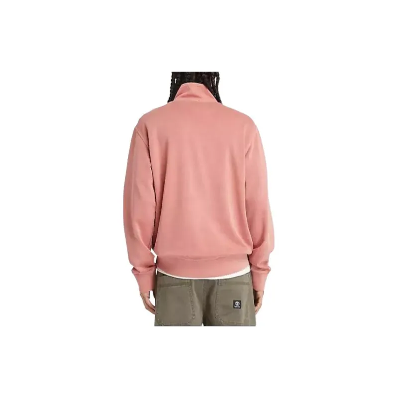 Timberland Garment Dye Quarter-Zip Sweatshirt Sweatshirt Men's Pink-2