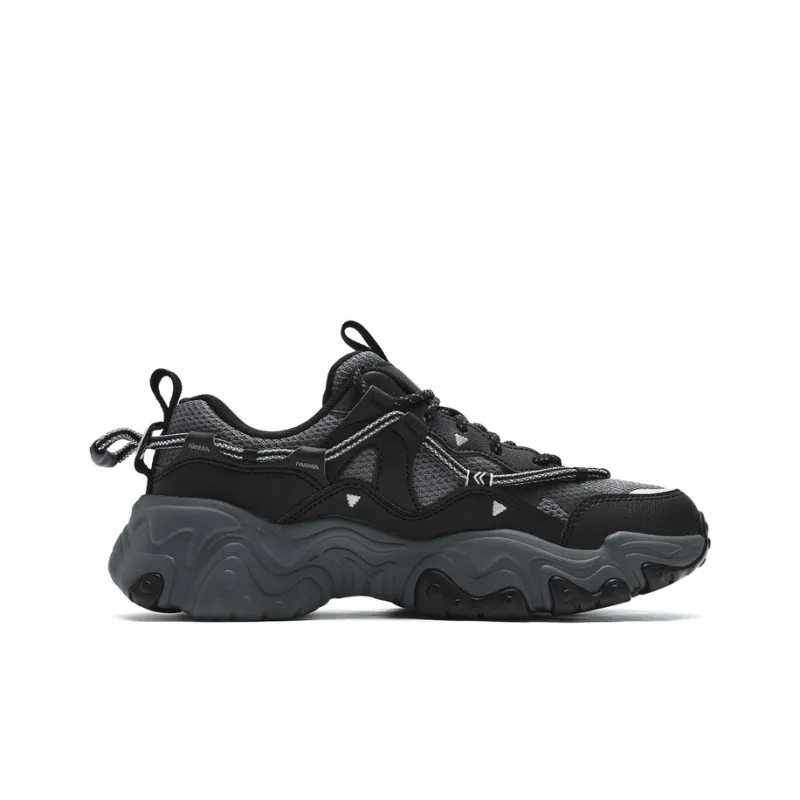 FILA Running Slip Resistant Coverage Moisture Wicking Breathable Low Top Running Shoes Women's Black Gray-1