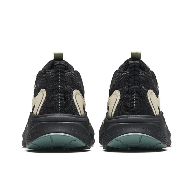 Anta Anti-Slip Wear-Resistant Low-Top Casual Running Shoes Men's Black Beige Green-3