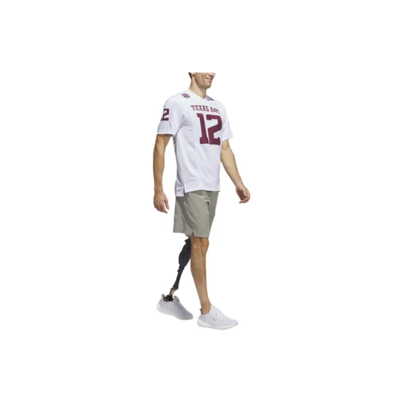 Adidas Free Shipping With AdiClub Texas A&M Football Off-Field Away Jersey-1