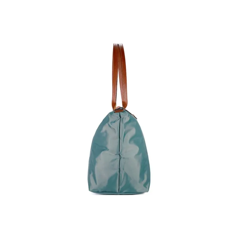 LONGCHAMP Recycled Polyamide Canvas Tote Shopping Bag One Shoulder Handbag Large Size Women's Green-2