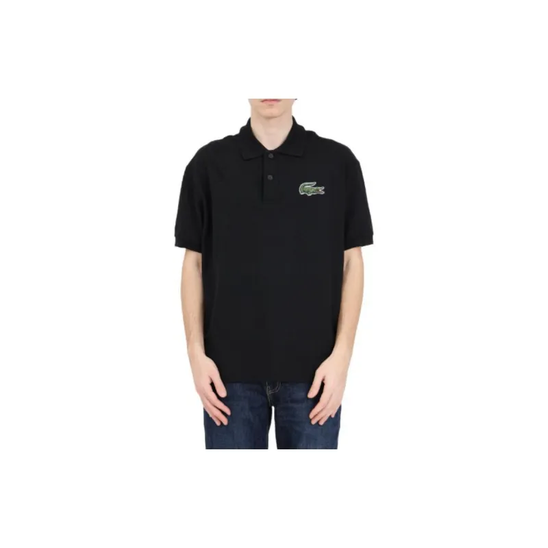 LACOSTE Logo Embroidered Short Sleeved Polo Shirt-1