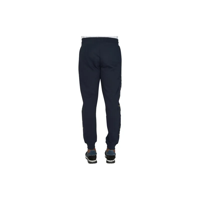 EMPORIO ARMANI Knitted Sweatpants Men Navy Blue-4
