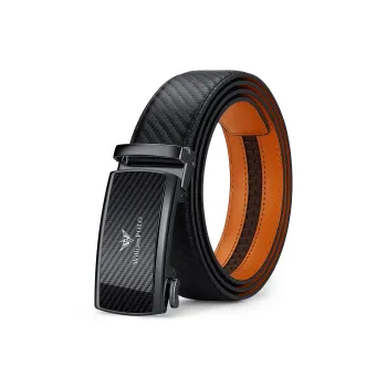 WilliamPOLO Cow Split Leather Cow Leather Leather Belts Men's Gunmetal Width 3.5cm