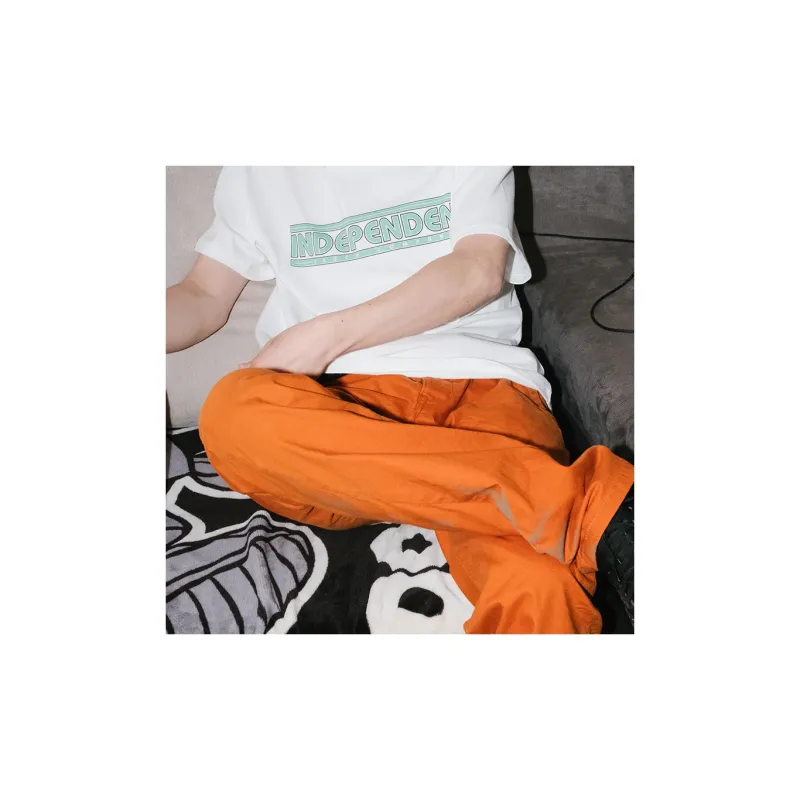 INDEPENDENT Elbow-Length Sleeved T-Shirt Unisex White-4