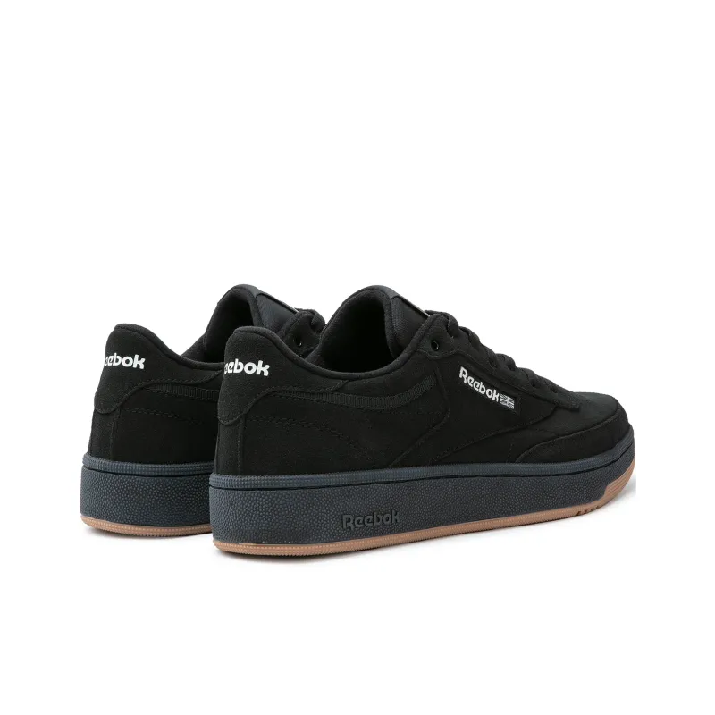Reebok CLUB C 85 W+ Anti Slip And Wear Resistant Height Increasing Low Top Skateboard Shoes Unisex Black Warrior-2