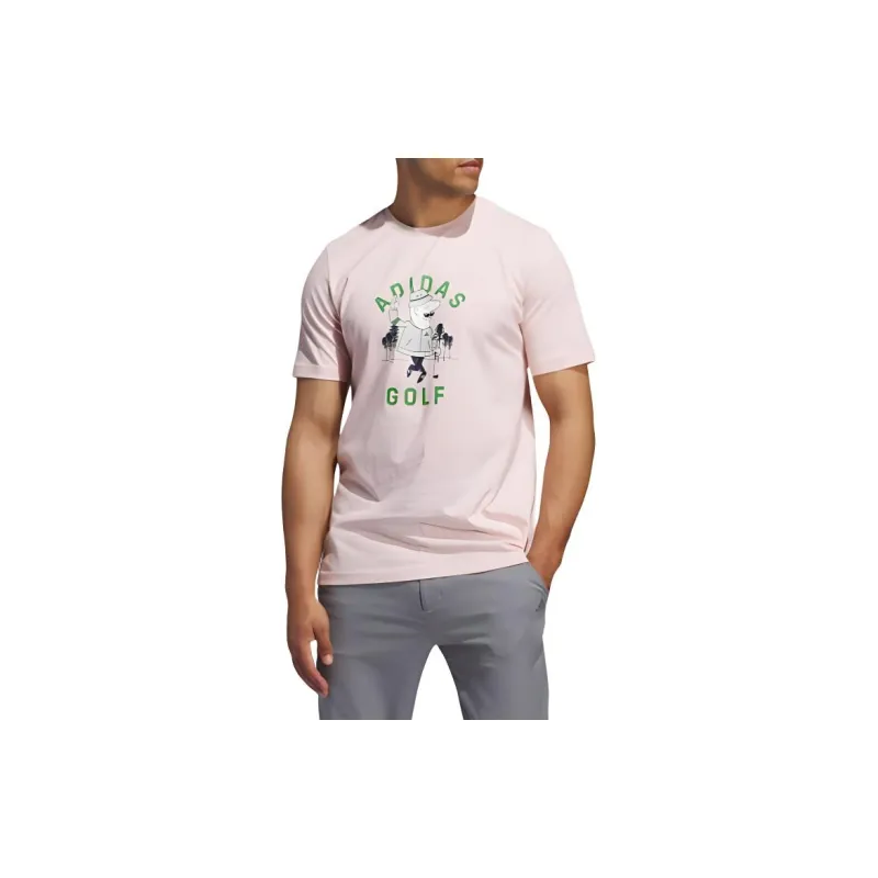 Adidas Regular T Shirt Men's Sand Brown Pink-1