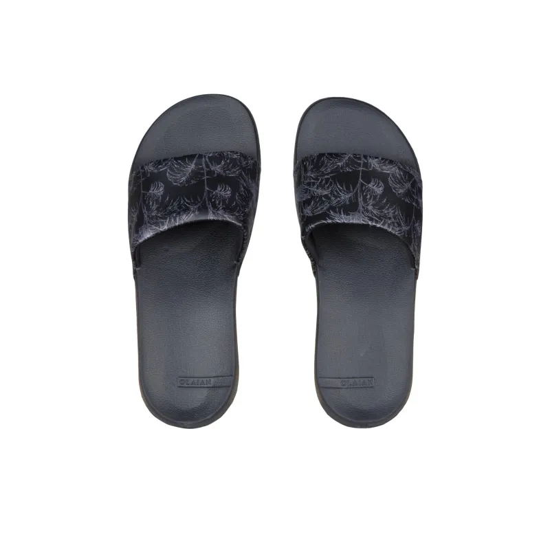 DECATHLON Quick Dry Slide Slippers Women's Black-4