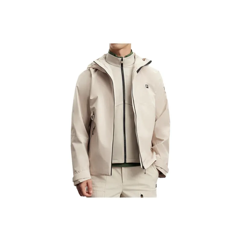 FILA Waterproof And Windproof Windbreaker Jacket Men's Manor Gray-1
