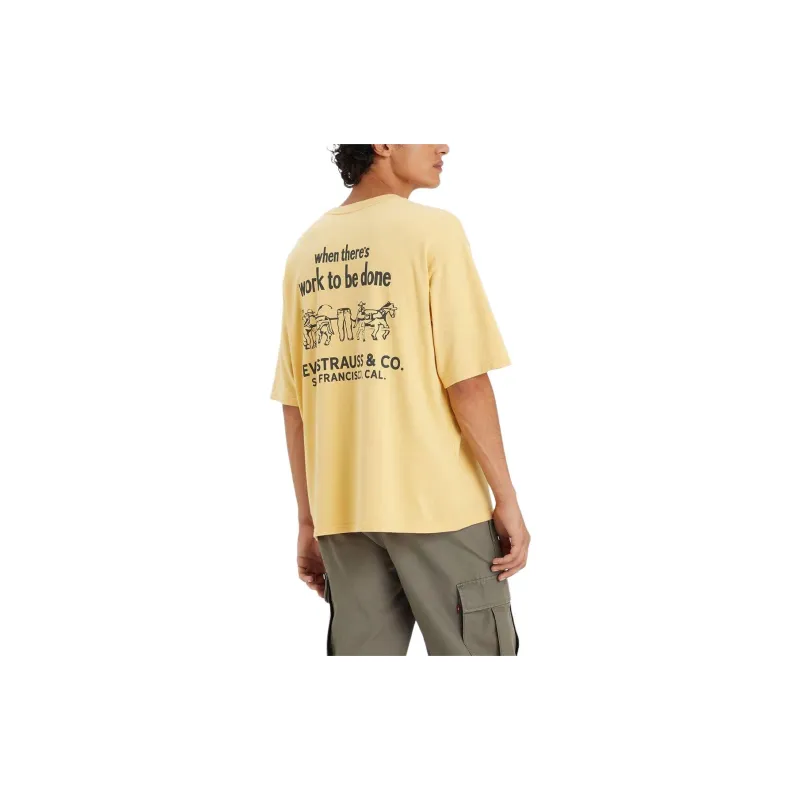 Levi's Short Sleeve Workwear T Shirt T Shirt Men's Yellow-3