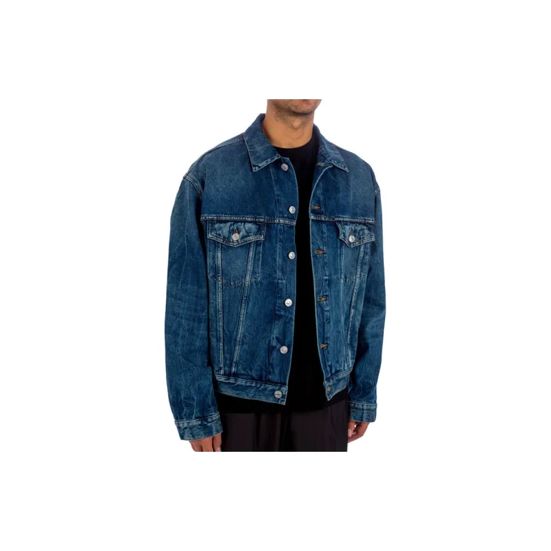 Balenciaga Denim Jacket Regular Fit Unisex Blue-5