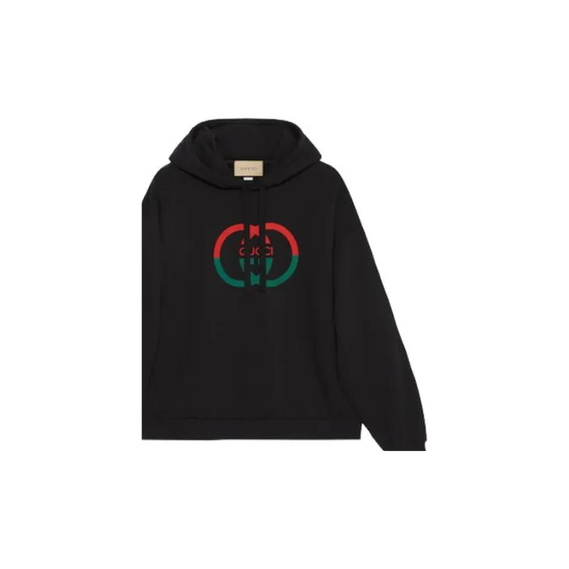 GUCCI Interlocking G Drawstring Hoodie-4