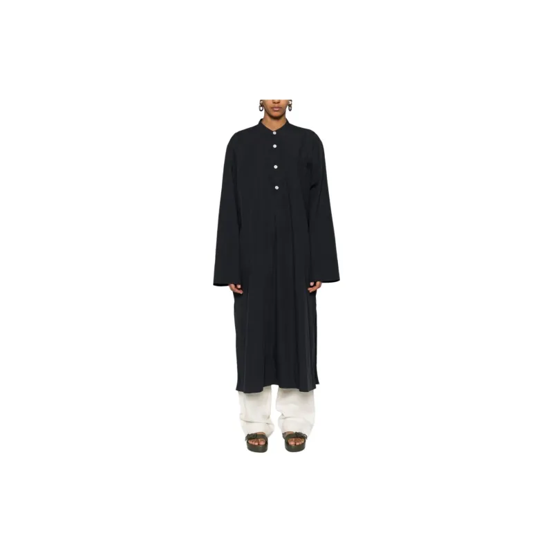 Birkenstock X Tekla Mandarin collar Organic Cotton Shirt-2