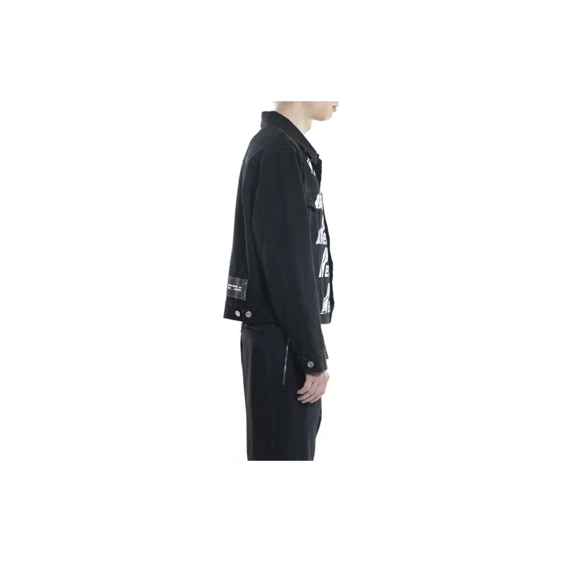 WE11DONE Denim Jackets Unisex Black-4