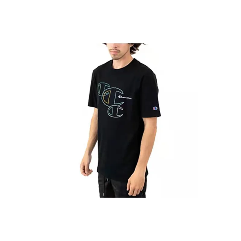 Champion T Shirt US Version Unisex Black-1