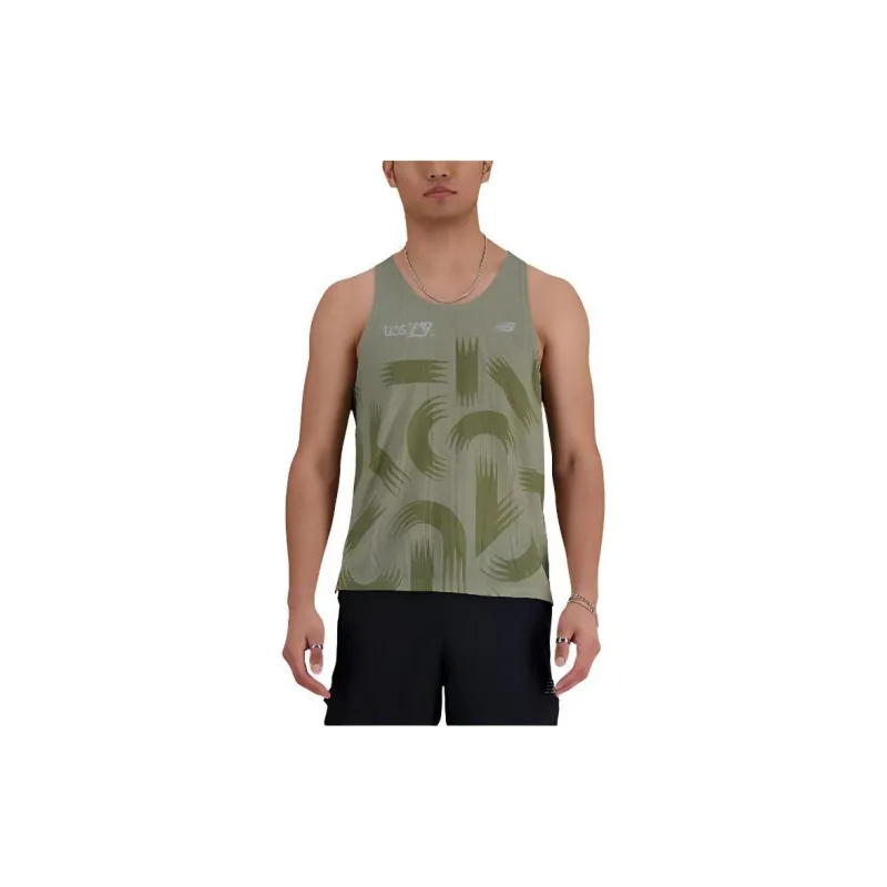 New Balance London Edition Series Tank Tops Men's Dark Olive Stone-2
