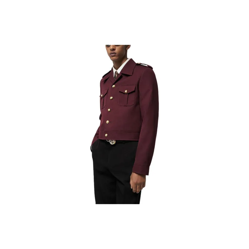 LOUIS VUITTON Classic Officer Wool Jacket-5