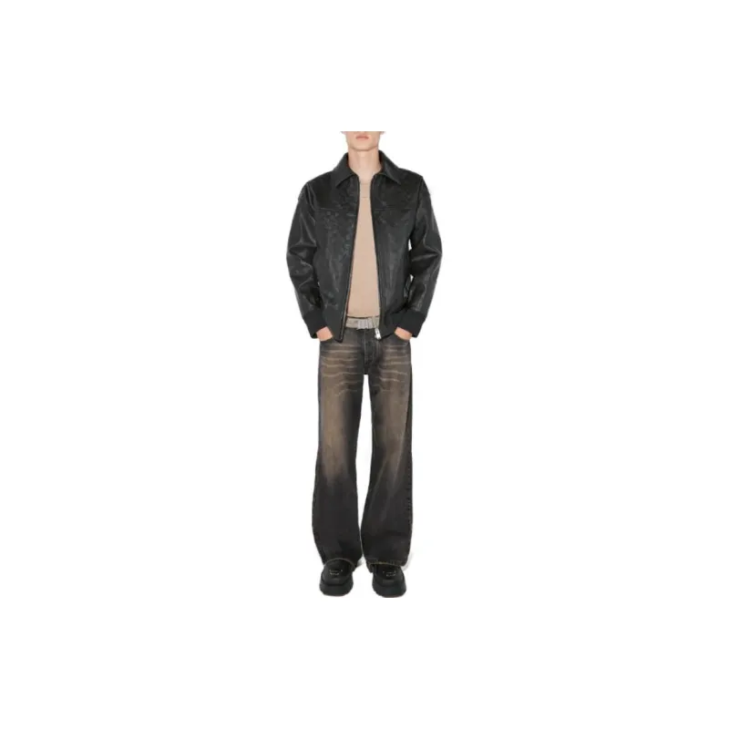 Misbhv Monogram Embossed Bandit Leather Jacket-2