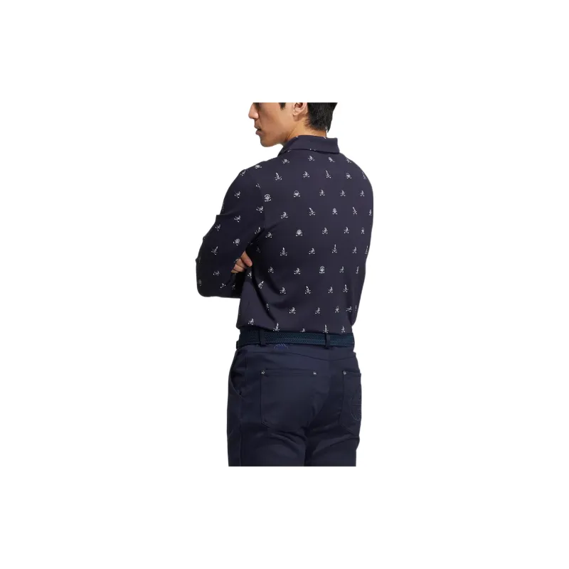Adidas Polo Shirts Men Ink Blue-1