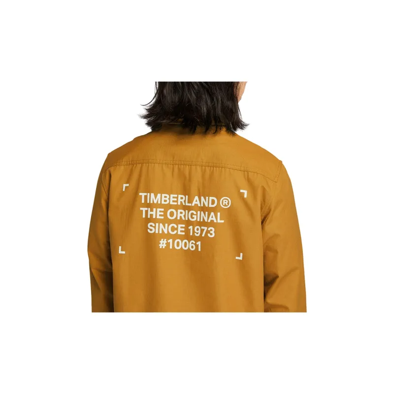 Timberland Men Casual Half-Zip Shirt Wheat-4