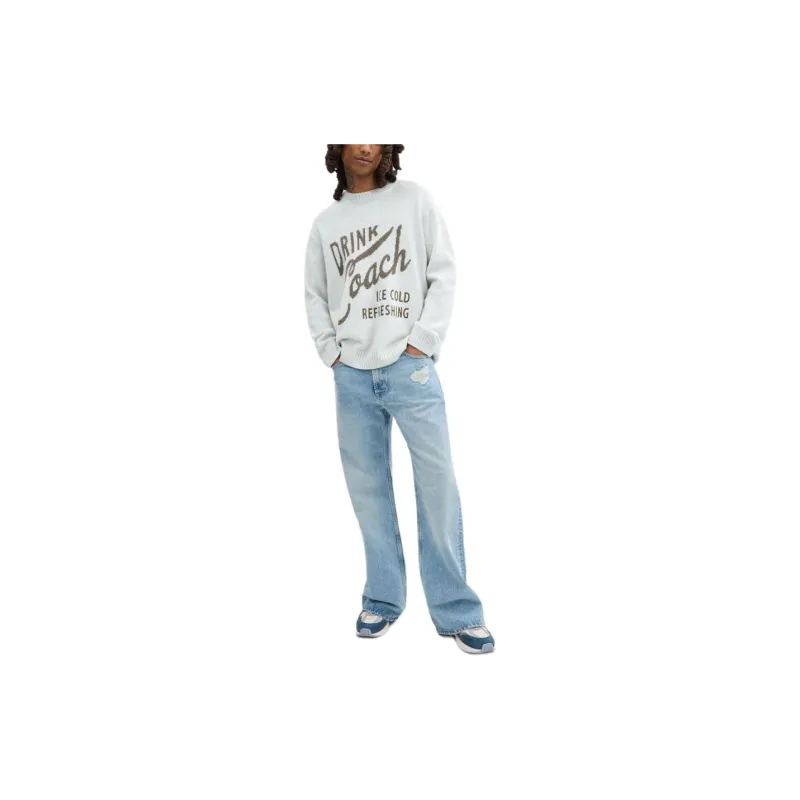 COACH SS24 Sweater Men's Beige Blue-1