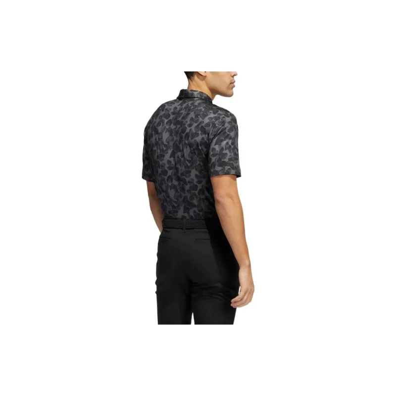 Adidas Polo Shirts Men Gray Black-2