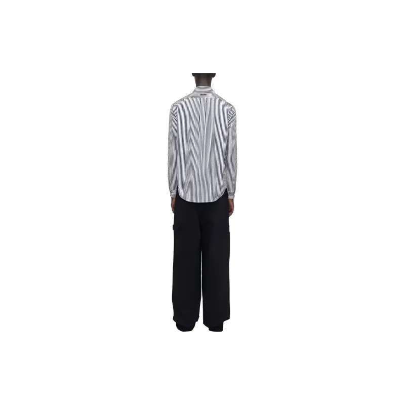 MARC JACOBS The Striped Logo Embroidered Shirt-5