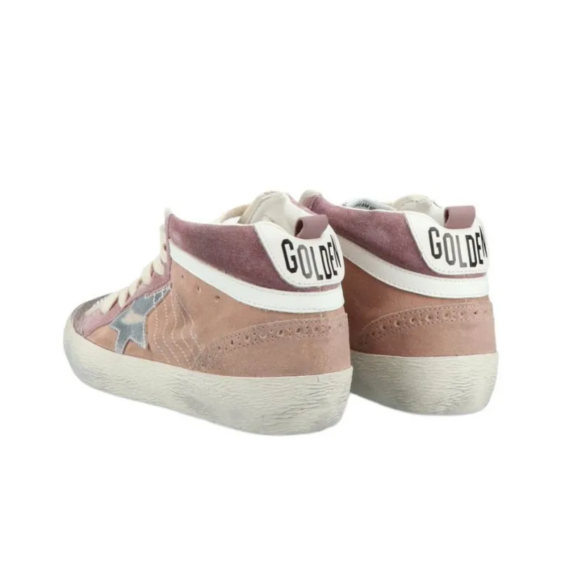 Golden Goose Mid Star Mid Top Skateboard Shoes Women's Pink-3