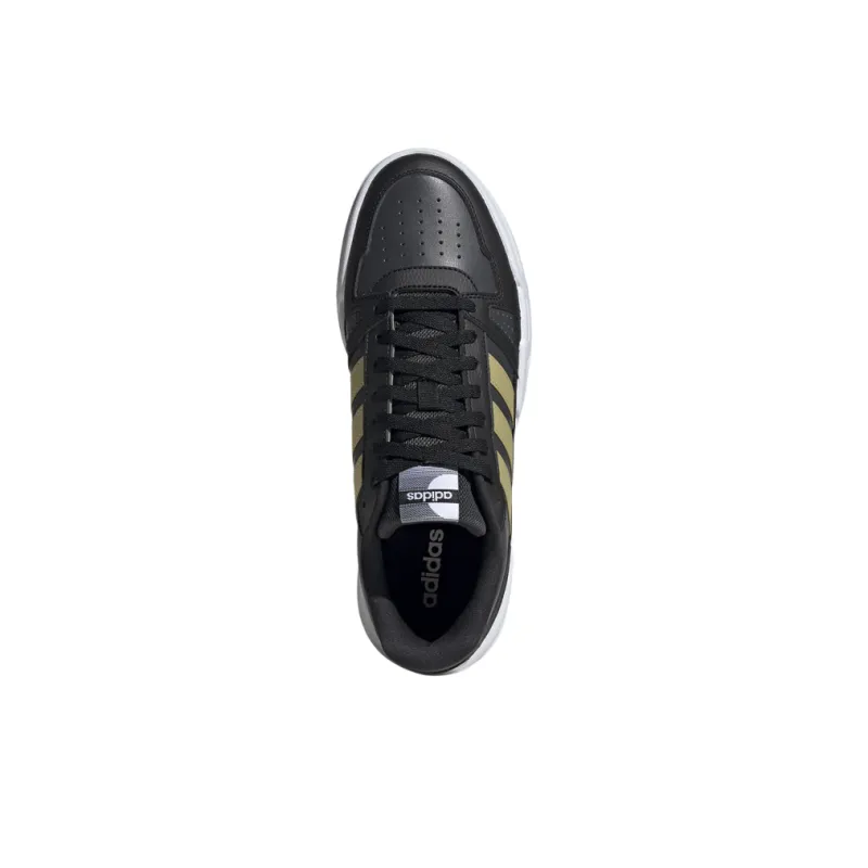 Adidas Anti Slip Wear Resistant Low Top Skateboard Shoes Unisex Black Gold-3